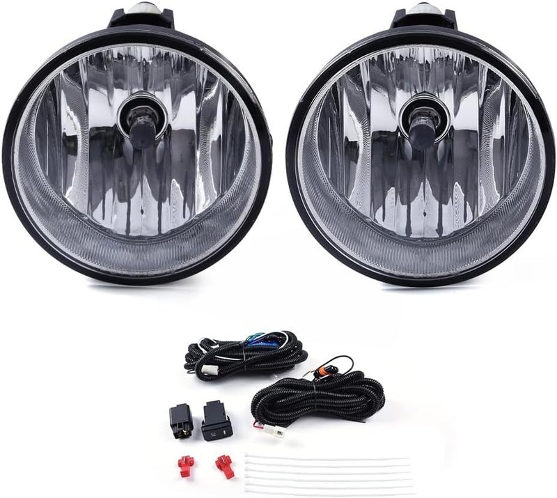 DOTCOM Front Bumper Fog Lights Assembly Compatible with Toyota Tacoma Solara Sequoia Tundra 2004-2016,Clear Lens Left and Right - Image 1